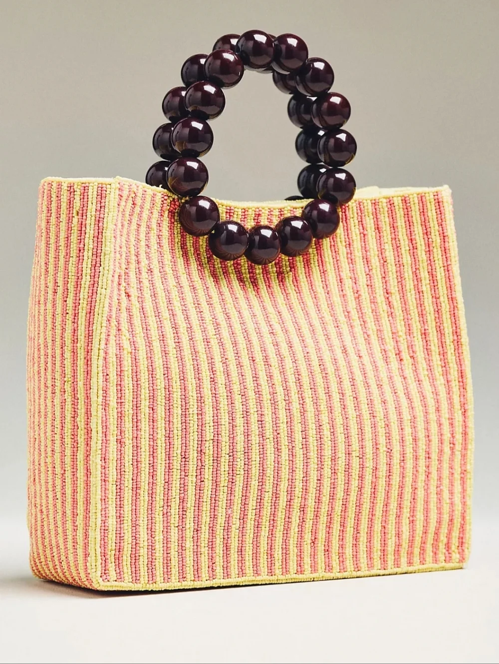 🌼 NWT Anthropologie palm tree themed beaded purse - Picture 2 of 5